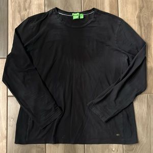 Hugo Boss Regular fit Long Staple Cotton black shirt, XL